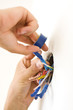 Electrician 's hands