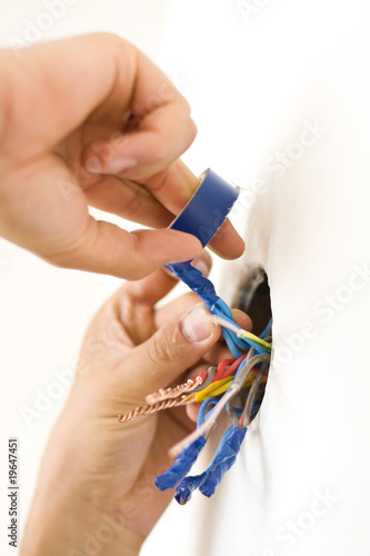 Electrician 's hands Electrician 's hands