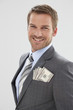Businessman with dollar notes