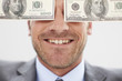 Man with dollar notes
