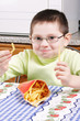 Boy with french fries