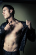Photo: Man with perfume bottle Man with perfume bottle