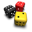3d dice, colors of germany - isolated 3d dice, colors of germany - isolated
