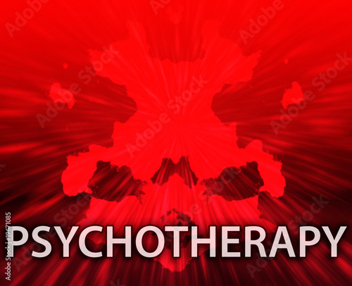 Illustration: Psychotherapy inkblot background Psychotherapy inkblot background