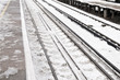 Snow on rail track