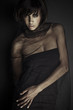 Studio Shot of Beautiful Young Brunette Girl