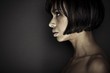 Studio Shot of Beautiful Young Brunette Girl