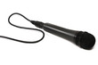 woman's hand holding a dynamic black mic woman's hand holding a dynamic black mic