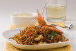 Spanish cuisine. Seafood spaghetti casserole. Fideua.