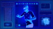 Checking human abilities - x-ray view. Health jogging.