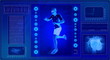 Checking human abilities - x-ray view. Health jogging.