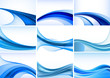 Set of abstract blue backgrounds vector Set of abstract blue backgrounds vector