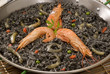 Spanish cuisine. Black rice. Arroz negro. Arros negre.