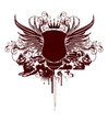Vector: Crown shield design Crown shield design