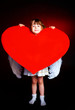 cute girl with a heart