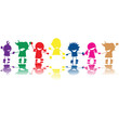 Silhouettes of children