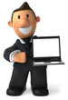 Businessman et ordinateur