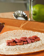 Red beans, rice, tortilla, lime - raw food closeup Red beans, rice, tortilla, lime - raw food closeup