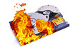 Illustration: harddisk burn harddisk burn