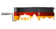 painted flag of germany with landmarks painted flag of germany with landmarks