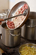 Roasted mix of sausages for soup