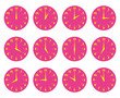 時計 pink