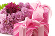 Photo: Pink gifts and chryzanthemiums Pink gifts and chryzanthemiums