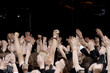 Cheering crowd at concert Cheering crowd at concert