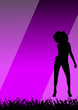 Party Girl Flyer Poster Audience Happy Dance Purple Party Girl Flyer Poster Audience Happy Dance Purple