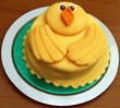 Easter Cake waiting to be sliced up.