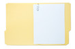 Folder with Paperwork Isolated on White