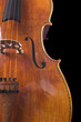 cello on a black background