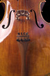 cello on a black background