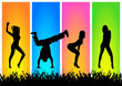 Party People Audience Happy Dance Colorful Breakdance Party People Audience Happy Dance Colorful Breakdance