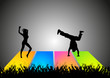 Party People Audience Happy Dance Colorful Breakdance Party People Audience Happy Dance Colorful Breakdance