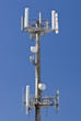 Photo: Transmitter over blue sky for mobile connection Transmitter over blue sky for mobile connection