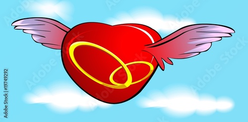 Illustration: Illustration of flying the heart symbols with bangles Illustration of flying the heart symbols with bangles