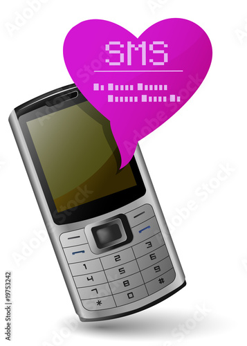 Vector: Valentine mobile phone. Send and Receive SMS Messages. Valentine mobile phone. Send and Receive SMS Messages.