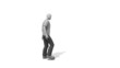 3D Man presenting a graph