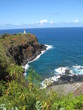 Hawaiian lighthouse in bay