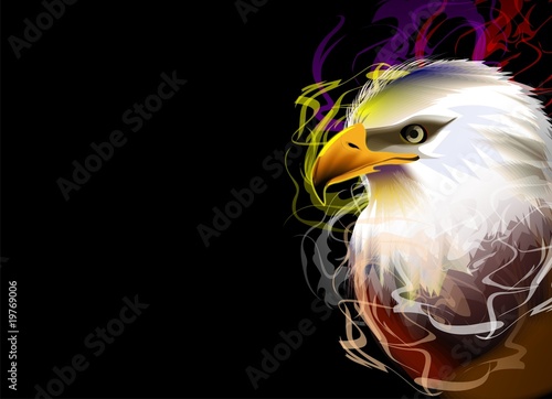 Illustration: Digital painting of an eagle Digital painting of an eagle