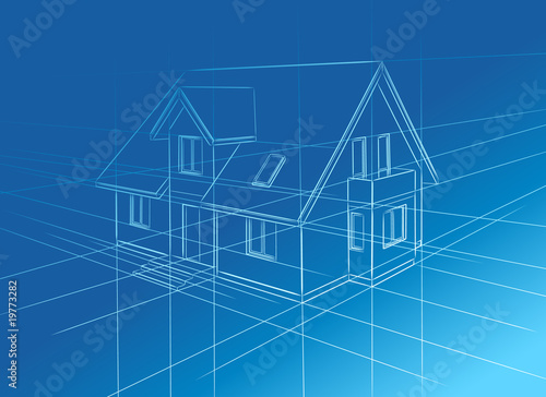 Vector: drawing at home on blue background drawing at home on blue background