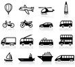 Set of 16 transport icons