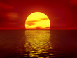 canvas print picture Beautiful red sunset