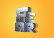 Fear as a typographic 3d text Fear as a typographic 3d text