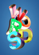 Words typography in 3d Words typography in 3d
