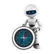 Funny robot stay with compass Funny robot stay with compass