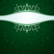 green background with shamrock