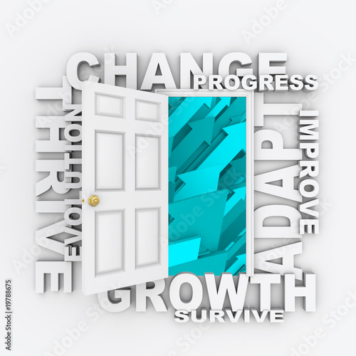 Illustration: Change - Open Door to Success Change - Open Door to Success