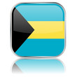 Bahamas Flag Square Web Button (Bahamian Caribbean Vector)